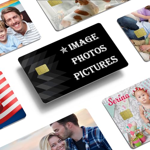 UBJVA Custom Credit Card Skin Personalized Credit Card Sticker with Photo Text Waterproof Removeable Debit Card Skin Cover