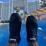 DOUSSPRT Men's Water Shoes Quick Drying Sports Aqua Shoes AllBlack Size 10.5