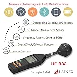 RF EMF Meter HF-B8G High Frequency 10Mhz-8Ghz. Measures Wide-Range Electromagnetic Radiation from Cell Towers-Smart Meters-Wi-Fi-Cordless and Cell Phones-3G-4G-LTE & 5G Networks