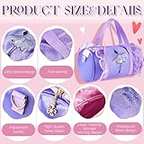 Sanwuta Cute Ballet Dance Bag Ballet Dance Backpack Kids Tutu Dress Bag Ballerina Backpack Recital Birthday Gifts for Girls(Purple)