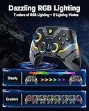 EasySMX X15 PC Controller - Enhanced Wireless Bluetooth Controller with Hall Joysticks/Hall Triggers/RGB Lighting - No Stick Drift, No Dead Zone - Work for Windows PC, Android, Steam and Switch