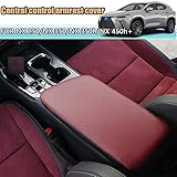 Kakash Custom Interior Accessories Compatible for Lexus NX 250 NX 350 NX 350h NX 450h+ 2022 2023 2024 Leather Center Console Cover Armrest Pad,Waterproof Anti-Scratch Protector Your Armrest(Red+Black)