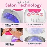 SUNUV SUN2C 48W UV Light for Nails, UV LED Nail Lamp with 4 Timer Settings, Curing Lights Compatible with All Gel Polish Rose