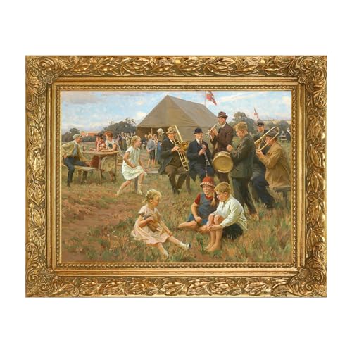 FOLKOR French Ornate Frame for 12x16 Oil Paintings Art Prints, Vintage Gold Embossed Wood Shabby Chic Canvas Frame for Portrait Flower Vase Watercolor (Empty Frame, No Glass Cover&Backboard)