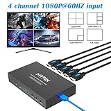 MYPIN USB3.0 HDMI Video Capture Card, 4-Channel 1080P@60fps HDMI Game Caputre for Multi-Channel Live Streaming with Loop Out for Xbox One/ PS4/ Wii U/Nintendo Switch