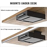 UNITEDPOWER Under Desk Drawer Storage, Pull-Out Office Hidden Counter Drawer, Metal Sliding Organizer Mount Below Table, Optional Bracket Height, Black