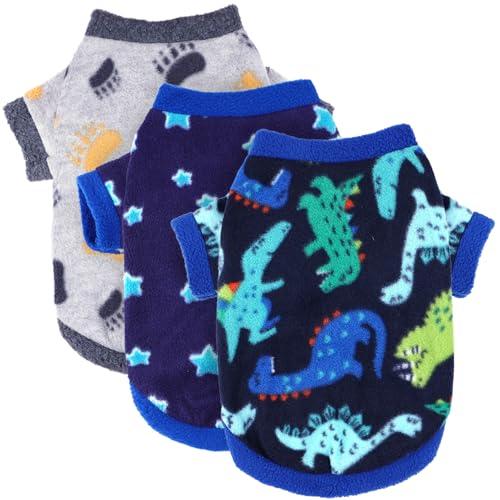 3 Pieces Chihuahua Sweater Dog Sweaters for Small Dogs Male, Winter Puppy Cold Coat, Warm Soft Puppy Clothes for Chihuahua, Yorkie, Teacup Dog Extra Small Dogs Outfit (XX-Small)