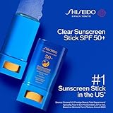 Shiseido Clear Sunscreen Stick SPF 50+ - Invisible Broad-Spectrum Face Sunscreen - Wear Under & Over Makeup - Lightweight Formula - All Skin Types