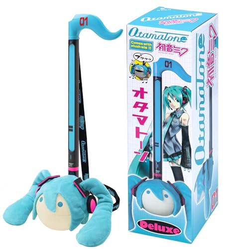 Otamatone Deluxe [Hatsune Miku Edition] Electronic Musical Instrument Portable Synthesizer from Japan Maywa Denki [Includes Removable Plush Wig]