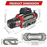 X-BULL Winch-13500 lb. Load Capacity Electric Winch -12V DC Power for Towing Truck Off Road, 2 in 1 Wireless Remote,13500 XRS Series