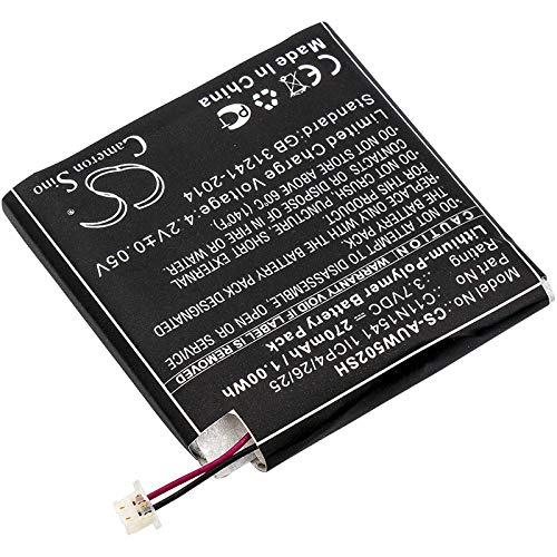 Vsdampj 270mAh/3.7V Battery Compatible with Asus WI502QF, ZenWatch 2, fit P/N: 0B200-01760100, C11N1541 1ICP4/26/25