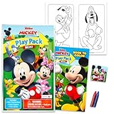 Mickey Mouse Club House Mini Party Favors Set - Bundle with 24 Mickey Play Packs with Coloring Pages, Stickers, More | Mickey Party Supplies