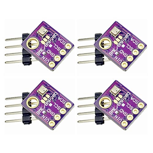 Onyehn BME280 Digital 5V Temperature Humidity Sensor,Atmospheric Barometric Pressure Board with IIC I2C Breakout for Arduino(4 Pack)