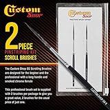 Custom Shop SS Scroll/Script Writer Pinstriping Brush Kit (#1 & #2) (Pack of 2 Brushes Both a #1 and #2) - High Performance Striping Brushes