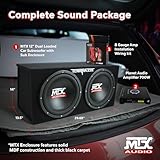 MTX 12 Inch Subwoofer Enclosure, Planet Audio 1500 Watt Amp, and Soundstorm 8GA Wiring Kit