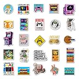 BEATRI Gaming Stickers for Boys 50 Pcs Video Game Stickers Pack for Boys Gamer Water Bottles Stickers Vinyl Waterproof Stickers for Teens Boys Mens Gamer Adult