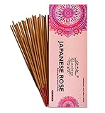 Raajsee Japanese Rose Incense Sticks 100 Gm Pack-100% Pure Organic Natural Hand Rolled Free from Chemicals-for Church,Aromatherapy,Relaxation,Meditation & Sensual Therapy