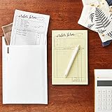 Juvale Set of 2 Work Order Forms with Carbon Copy, Invoice Book for Small Business Supplies, Black Scripted Design, 50 Receipts Per Pad for 50 Orders (5.5 x 8.5 Inches)