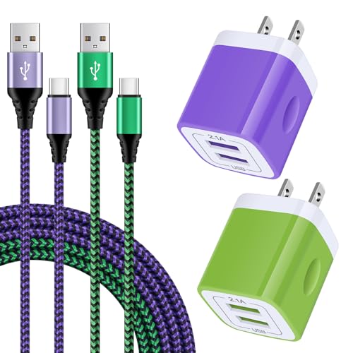USB Type C Charger Dual Port Samsung Wall Charger Plug Fast Charging Block with 2Pack 6Ft C Cord for Samsung Galaxy A14 A54 S24 S23 S22 S21 S20 A15 A25 iPhone 15 Pro Max,Google Pixel 8 7 6 Pro 7a 6a 5