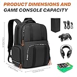 GOTECH Carry Backpack Compatible with Xbox Series X/S Console, Travel Carrying Case with Multiple Storage Pockets for Xbox Controllers, Portable Hard Disk, Headset and Other Accessories