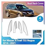 Car Roof Rack Cover ，Compatible For Nissan X-Trail T32 Rogue 2014~2021 2015 2016 Luggage Bar Part Rail End Shell Cap Trim Shell Accessories(Front right)