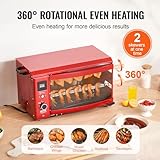 VEVOR Shawarma Grill Machine, 2 Strings of Barbecue Capacity, Chicken Shawarma Cooker Machine, Electric Broiler Gyro Rotisserie Oven Doner Kebab Machine, for Home Restaurant Kitchen Parties