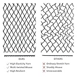 Highly Elastic Cargo Net, Simple Truck Bed Cargo Mesh Organizer, Suitable for Daily Light Loads of Trucks, 4'x4' Stretches to 7'x7' (Double Layer)