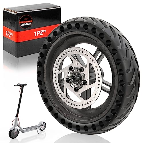 1PZ SH7-N2B 8.5 Inch Solid Tire Rear Wheel with Brake Disk Replacement for Xiaomi M365 Pro Pro2 Mijia1s Gotrax GXL V2 Gotrax XR Electric Scooter