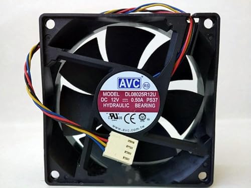 for AVC 8025 DL08025R12U DC12V 0.50A High Air Volume PWM Speed Control CPU Fan