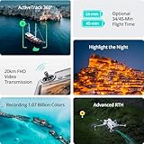 DJI Mini 4 Pro Folding Drone with RC 2 Remote (With Screen) Fly More Combo, 4K HDR Video Camera for Adults, Under 249g, Omnidirectional Sensing, 3 Batteries Bundle with 128 gb SD Card Strobe Lights and More