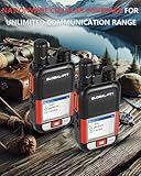 2-Pack Global PTT 4G Walkie Talkies with Pre-Installed SIM Cards - Nationwide Coverage Unlimted Communication Range PoC Two Way Radios Audio and Rugged Design (Black)