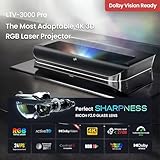 AWOL VISION LTV-3000 Pro 4K 3D Ultra Short Throw Triple Laser Projector, Dolby Vision & Atmos, HDR10+, 150" UST Laser TV Home Theater Projector