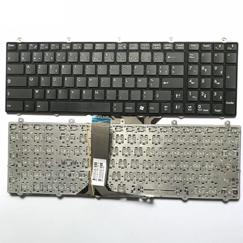 JYJMDMG Laptop Parts French Backlit AZERTY Keyboard for MSI GP60 GP70 CR70 CR61 CX61 CX70 CR60 GE70 GE60 GT60 GT70 GX60 GX70 0NC 0ND 0NE 2OC 2OD FR(Without Backlight)
