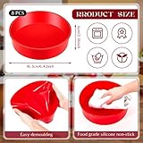 Dandat Round Silicone Cake Pans, Nonstick Silicone Cake Molds for Baking, Round Molds Kitchen Baking Tool for Cupcake, Cheese (6 Inch)