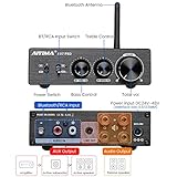 AIYIMA A07 Pro TPA3255 Stereo Amplifier Bluetooth 5.2 300Wx2 HiFi Class D Amp 2.0/2.1 Channel Audio Power Amp for Home Audio Speaker with Bass Treble knobs& 3.5mm Line Output,Supports 24-48V