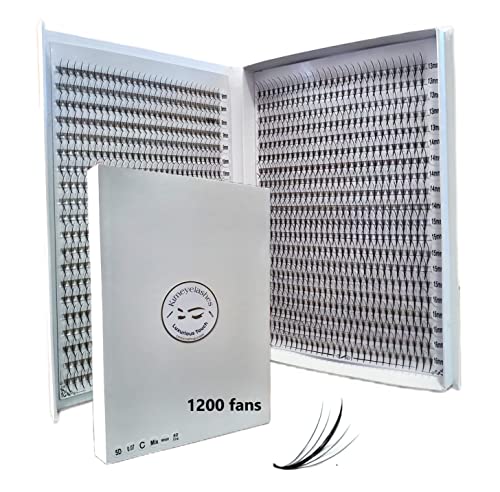 1200 Wispy Premade fans 5D 0.07 Mixed Lengths 9-16mm 1000 fans 7D 0.05 Volume loose Lashes C D Curl Handmade Fan eyelash extensions Kimeyelashes promade fan (Curl D, 5D - 0.07f)