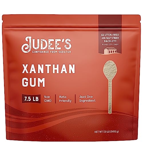 Judee's Gluten Free Bulk Xanthan Gum 45 lb (7.5lb Pack of 6) - 100% Non-GMO - Keto-Friendly and Nut-Free - Pure Food Grade - Baking Essential - Great for Keto Syrups, Sauces, and Thickening