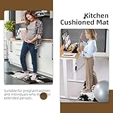 Tyrot Cowhide Kitchen Mat Cushioned Anti Fatigue - 1/2 Inch Thick Western Cow Kitchen Mats for Floor, Non Slip PVC Waterproof Standing Desk Ergonomic Comfort Rugs for Sink, Office, Laundry, 17.3x60