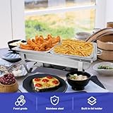 Buffet Chafing Set | Chafing Disher Buffet Servers,Dishwasher Safe Food Trays with Lid, Holder, Buffet Warmers for Weddings, Picnics