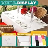 RowinsyDD 40 Pack White Plastic Table Cloths Disposable，54 x 108 Inches Plastic Table Cover for Rectangle Tables，Disposable Tablecloth for Dinning，Parties，BBQ，Wedding，Outdoor