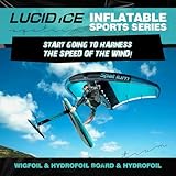 Lucid Ice Inflatable Hydrofoil Board Foil Surfboard 100L Inflatable Wing Foil Board with 4㎡ Inflatable Surf Wing Foil Wing Kite Wind Wingfoil with Hydrofoil F1060