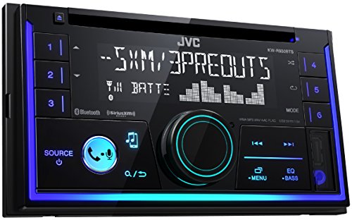 JVC KWR930BT Car Stereo - Double Din, Bluetooth, CD,MP3/USB AM/FM Radio, Multi Color Illumination