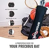 SPORTAXIS Foam Padded Bag for Cricket Bat- Adjustable Strap, Lightweight, Durable, Strong Protection to Bats (Black)