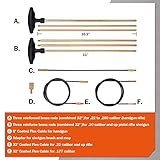 Raiseek Gun Cleaning Kit Rifle Pistol Shotgun Universal Cleaning Kit for 20GA 12GA .45 .40 .357/.380/.38/9MM .338 .325/8mm .30/7.62MM .270 .250 .243 .22 .17 All Calibers (Brass Jags-Orange)