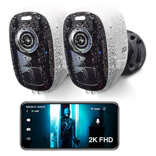 DCT Magnetic Cameras for Home Security: No Drilling Instant Installation - Wireless WiFi Cam for Outdoor - Motion Detection - Color Night Vision - SD/Cloud Storage
