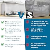 2 PCS Stove Grease Splatter Screens Guard | Range Backsplash Splatter Guard for Wall | 2 Sided Foldable Splash Shield Metal Panel Protector for Cooking, Stainless Steel, 15.7 X 15.7 X 15.7 Inches