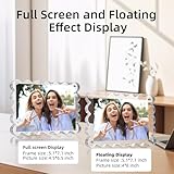 Chivalral 3 Pack Acrylic Picture Frame: 4x6inch Magnetic Picture Frames, Double Sided Magnet Frames,10+10mm Thick Block, Clear Photo Scalloped Frames Freestanding for Desktop Display