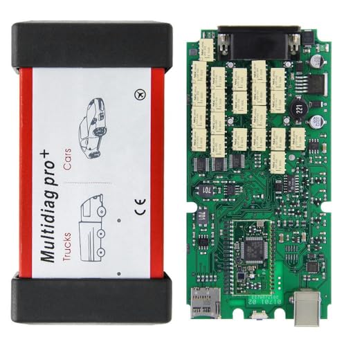 RKEBK Multidiag Pro+ Plus Single Green PCB NEC Relays V2020.23 with 701 Chip OBD2 Auto Diagnostic Interface