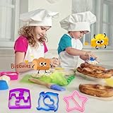 Sandwich Bread Cutters Shape Set for Kids Bento Lunch Box Accessories Kit Includes Vegetable Fruit Cookie Cutter, Animal Food Picks