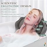 Bath Pillow RUVINCE Ergonomic Luxury Bathtub Pillow with Head,Neck, Shoulder and Back Support, 4D Bath Pillows for tub with 6 Powerful Suction Cups, Fits All Bathtub